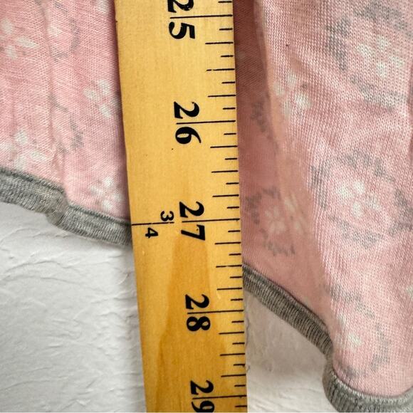 Rene Rafe Pink Floral Short Sleeve Pajama Shirt Top Womens 2X PJ Blouse Casual - Picture 8 of 8